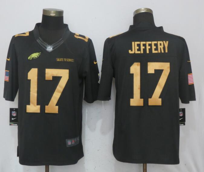 Men Philadelphia Eagles #17 Jeffery Gold Anthracite Salute To Service Nike Limited NFL Jerseys->philadelphia eagles->NFL Jersey
